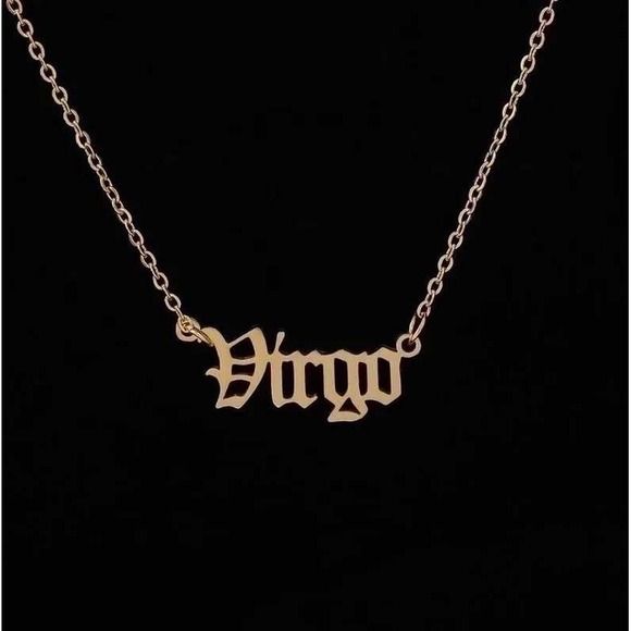 Jewelry - Virgo Necklace 18K Gold Plated Stainless Steel Zodiac Sign Astrology Jewelry